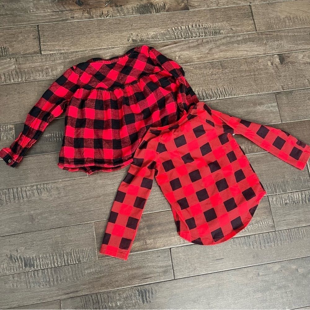 Old Navy + Cat & Jack Holiday Christmas Tops Shirt Bundle Lot 4T Buffalo Plaid - Picture 11 of 11